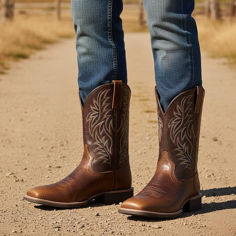Men's Timeless Two-Tone Western Cowboy Boots – view 1