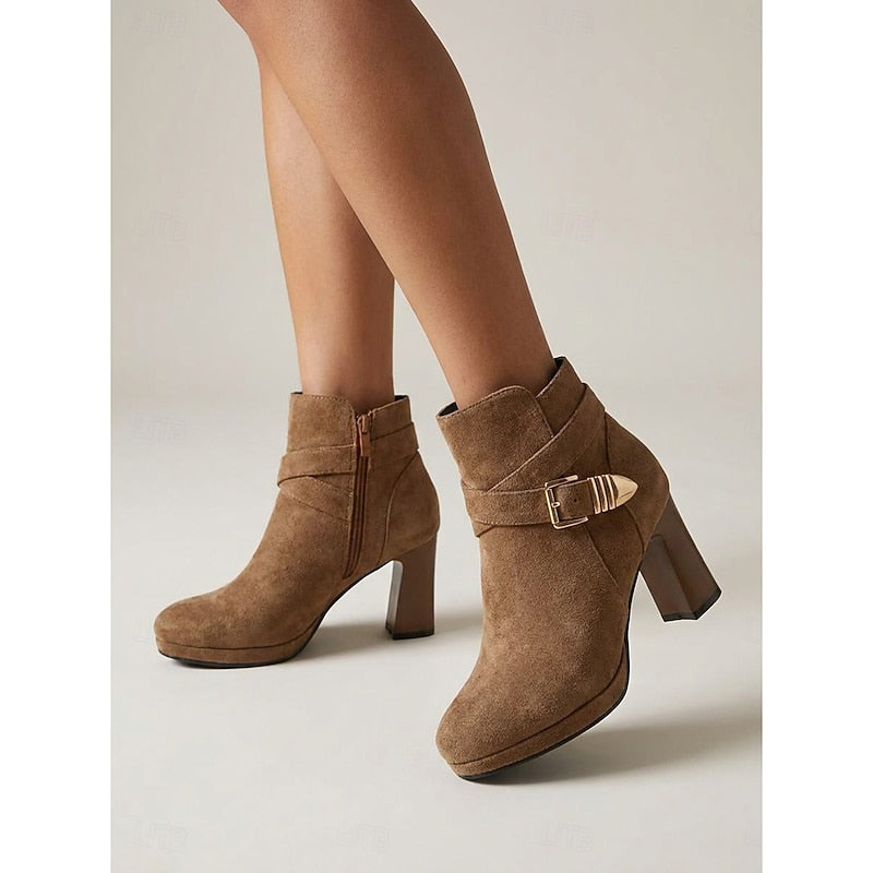 Women's Buckle-Strap Platform-Sole Booties – view 5