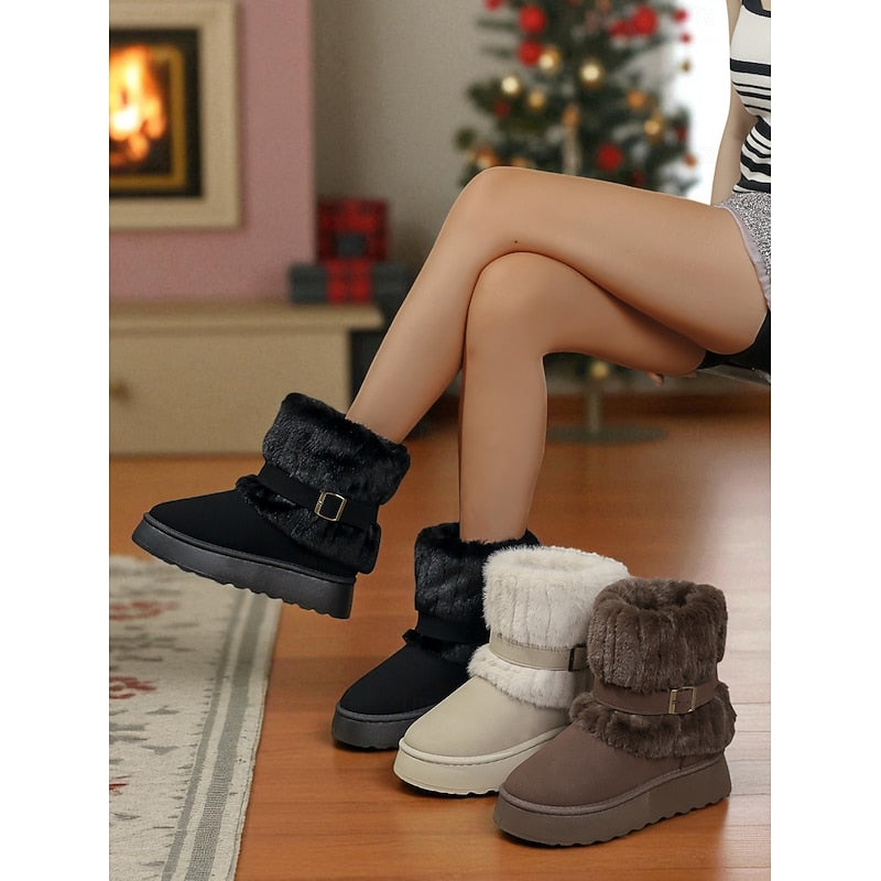 Women's Fur-Trimmed Booties – view 1