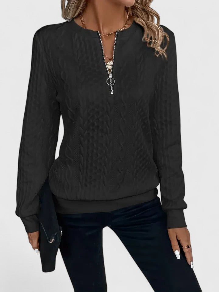 Women's V-Neckline Cable-Knit Pullover – view 5