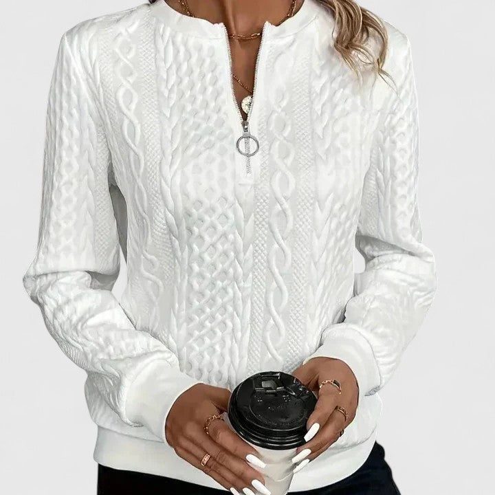 Women's V-Neckline Cable-Knit Pullover – view 7