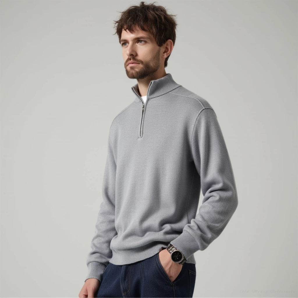 Men's Wool Half-Zip Pullover for Winter Layering – view 5