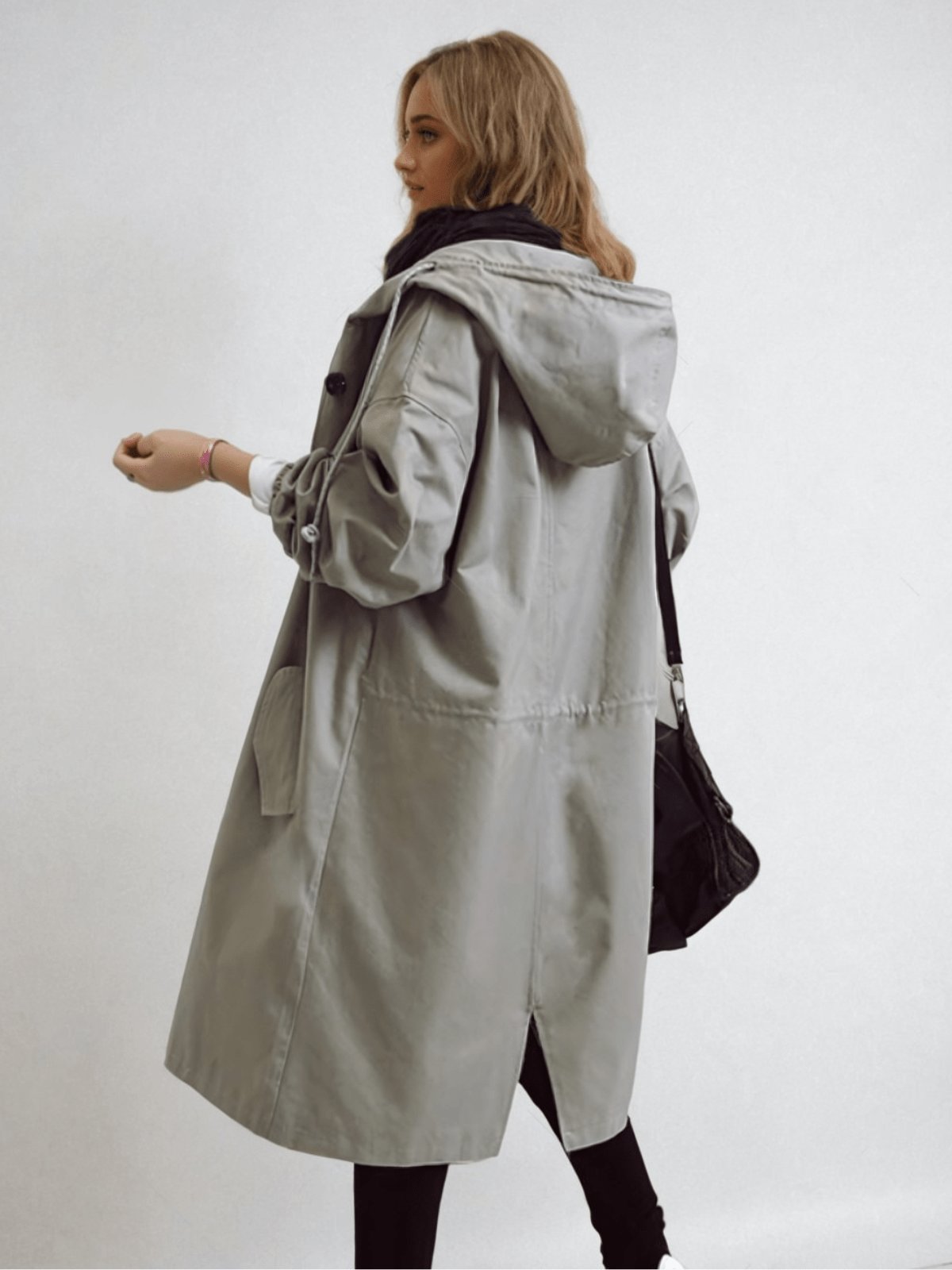 Women's Loose-Fit Hood-Detail Trench Coat – view 8