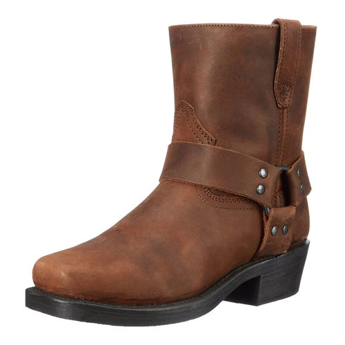 Men's Leather-Look Western Boots – Brown