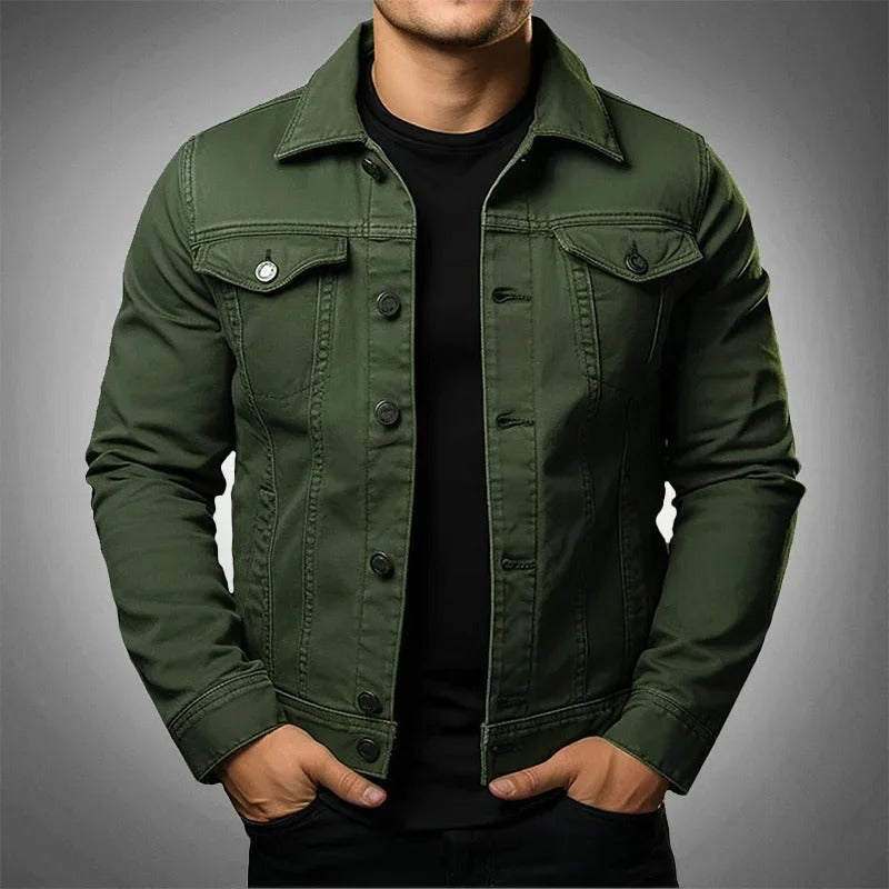 Men's Light-Weight Denim Jacket – Green