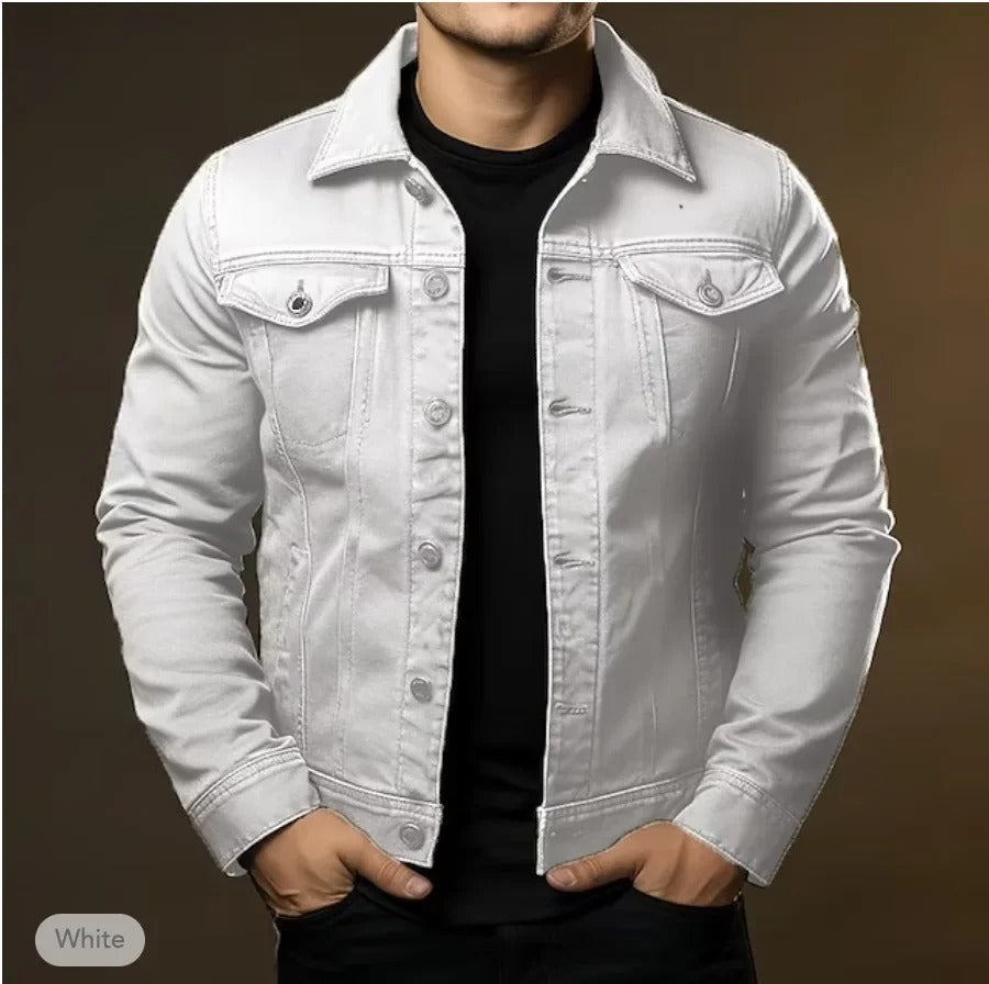 Men's Light-Weight Denim Jacket – White
