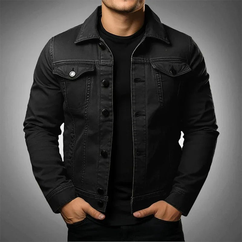 Men's Light-Weight Denim Jacket – Black