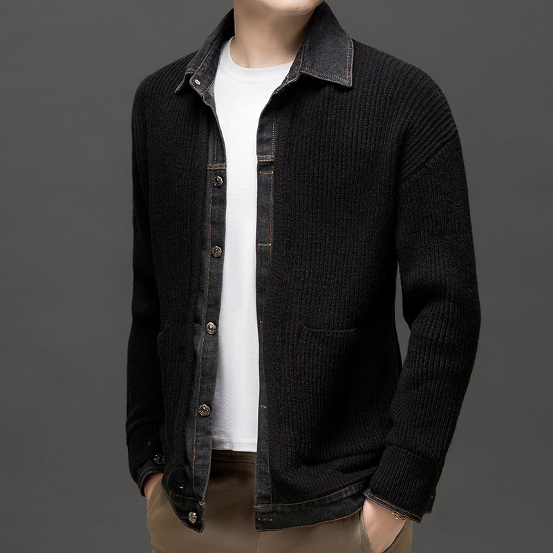 Men's Button-Front Knit Cardigan for Winter – view 3