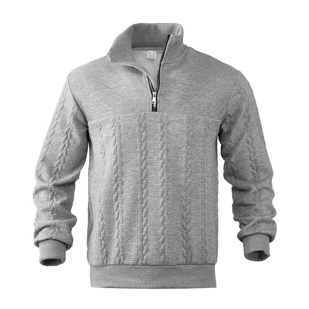 Men's Cable-Knit Sweater Quarter-Zip Sweater for Winter – view 2