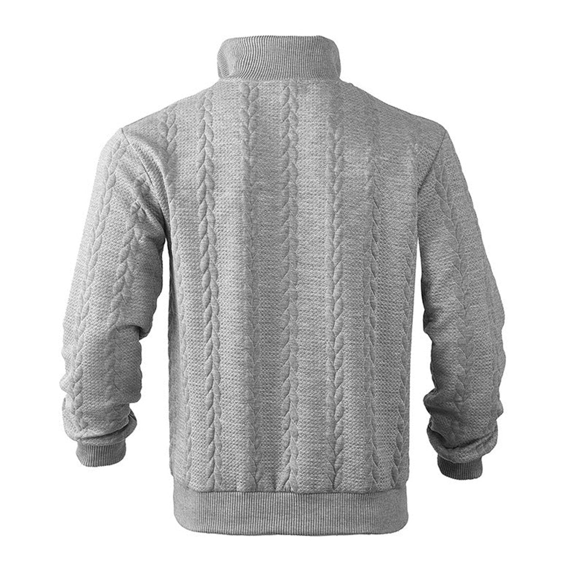 Men's Cable-Knit Sweater Quarter-Zip Sweater for Winter – view 3