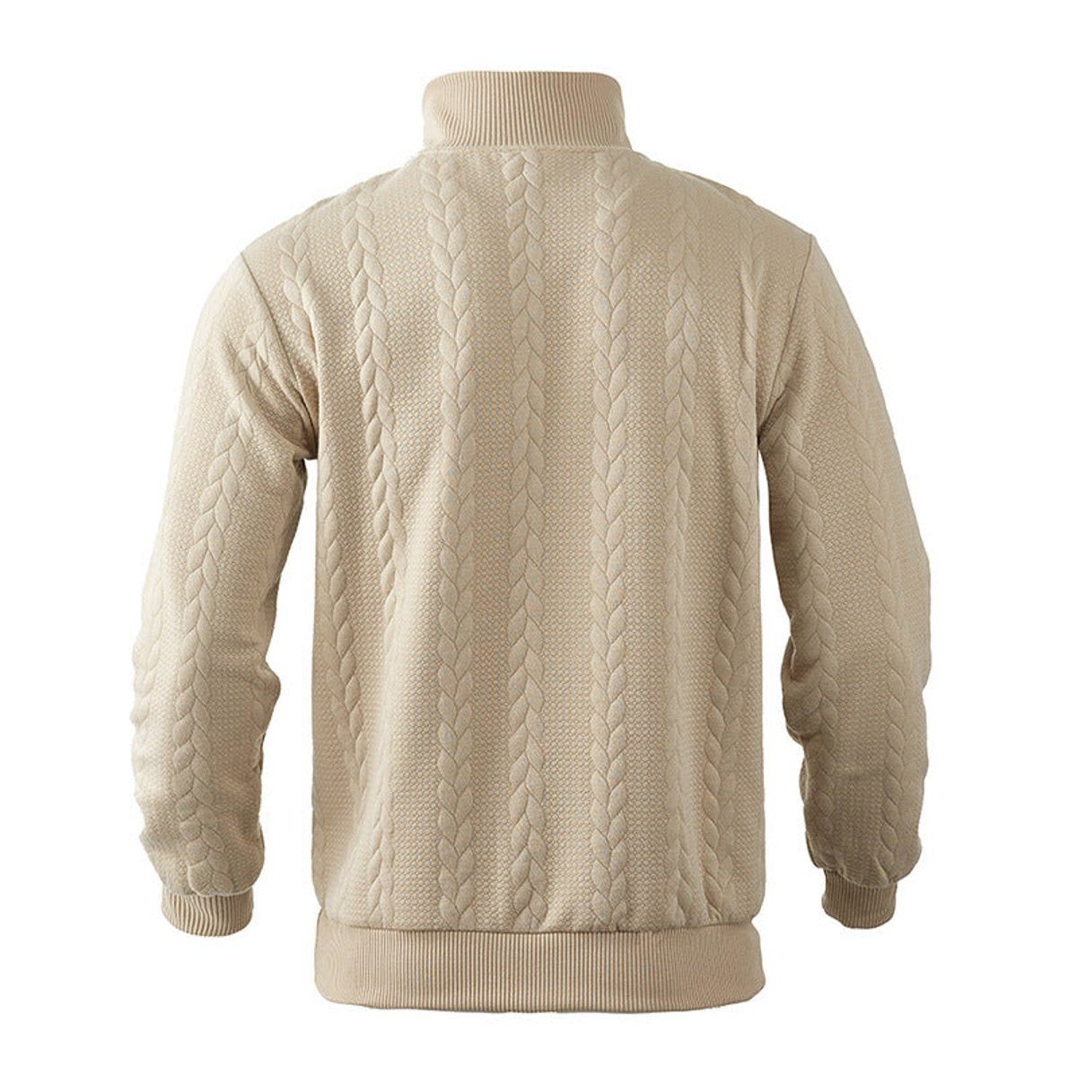Men's Cable-Knit Sweater Quarter-Zip Sweater for Winter – view 6