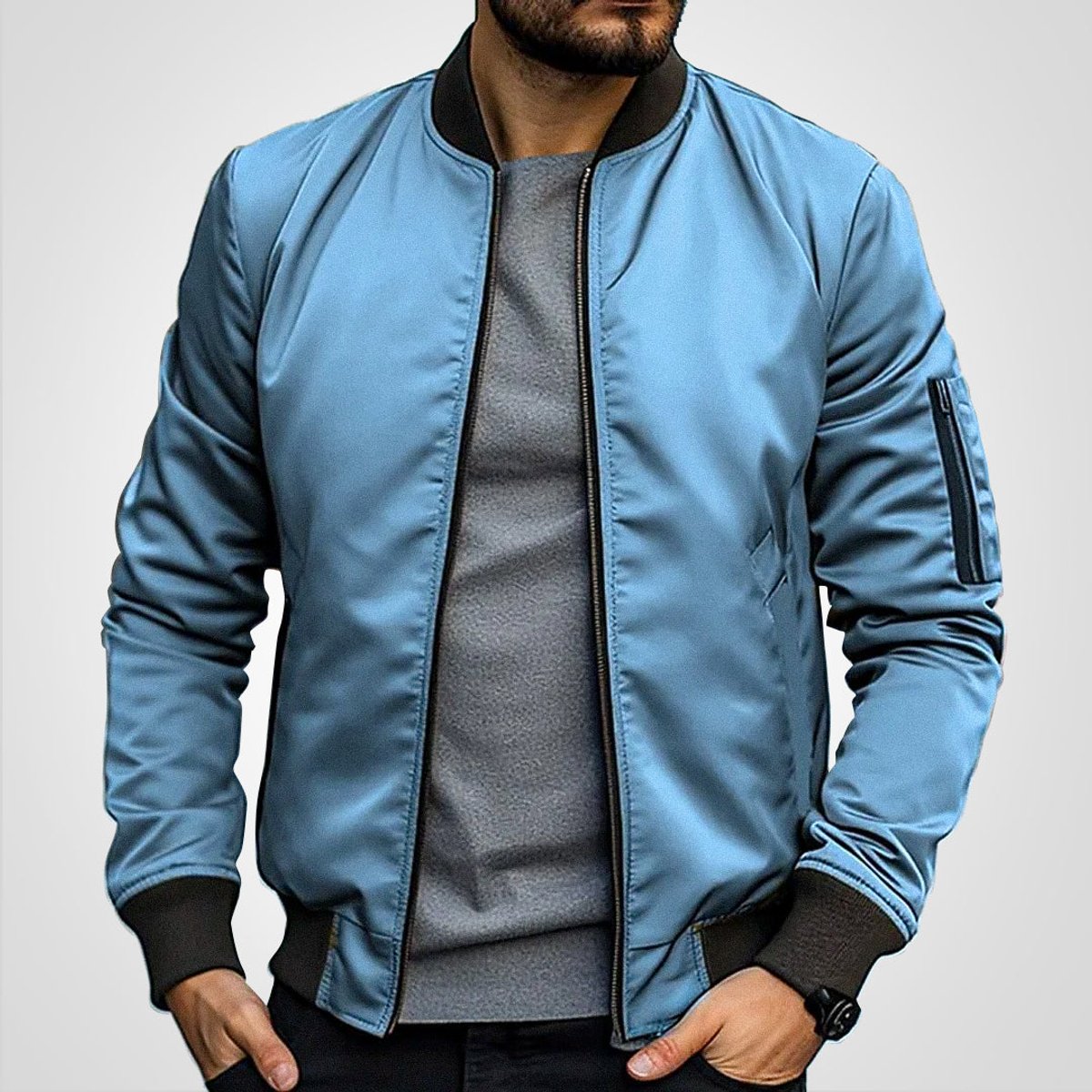 Men's Timeless Slim-Cut Bomber Jacket – view 6