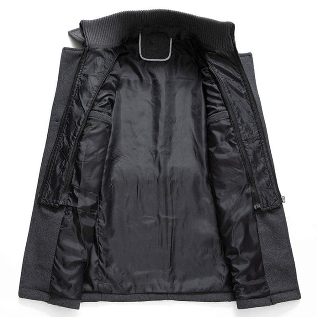 Men's Wool Blend Single-Breast Layered Overcoat – view 2