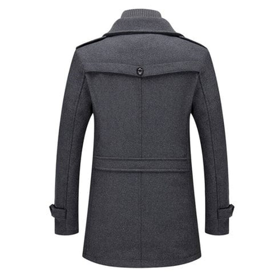 Men's Wool Blend Single-Breast Layered Overcoat – view 4