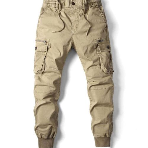 Men's Elasticated-Waist Slim-Tapered Cargo Jogger Pants – view 2