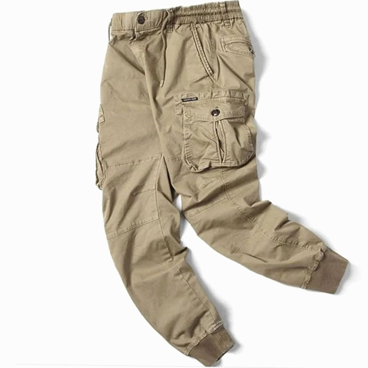 Men's Elasticated-Waist Slim-Tapered Cargo Jogger Pants – view 3