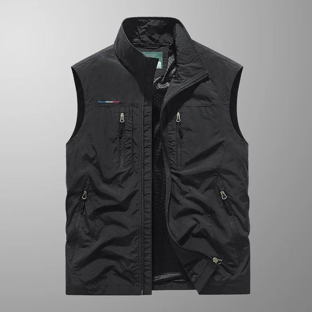 Men's Light-Weight Multi-Pocket Cargo Vest – Black