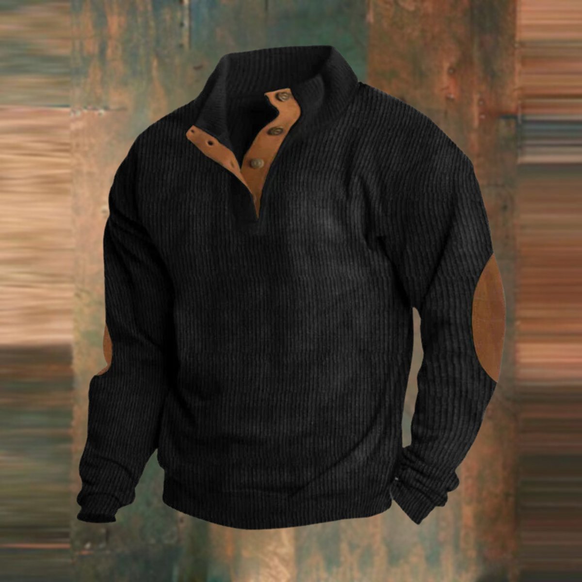 Men's Rib-Knit Henley Pullover – view 5