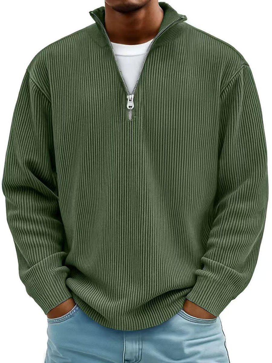 Men's Rib-Knit Quarter-Zip Knit Pullover – view 10