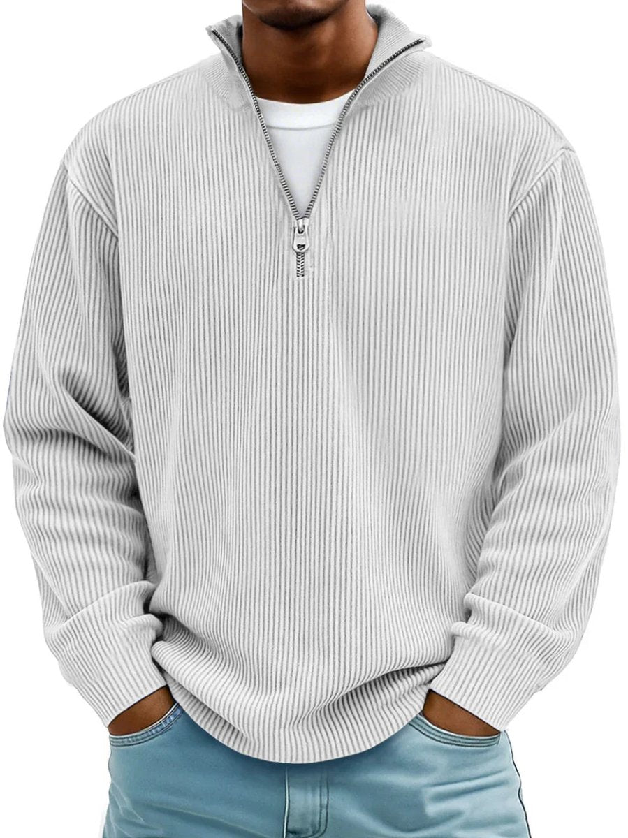 Men's Rib-Knit Quarter-Zip Knit Pullover – view 5