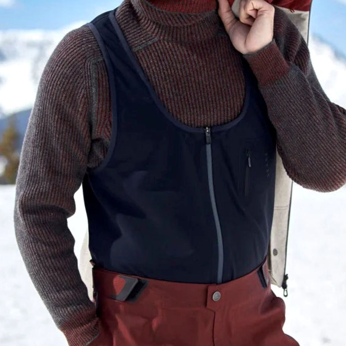 Men's Relaxed-Fit Rib-Knit Roll-Neck Knit Pullover – view 6