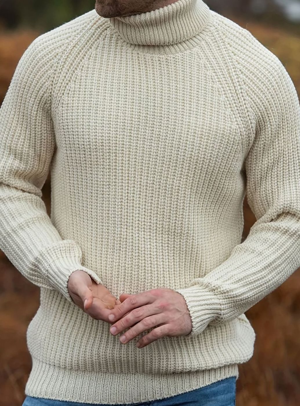 Men's Rib-Knit Roll-Neck Pullover – view 4