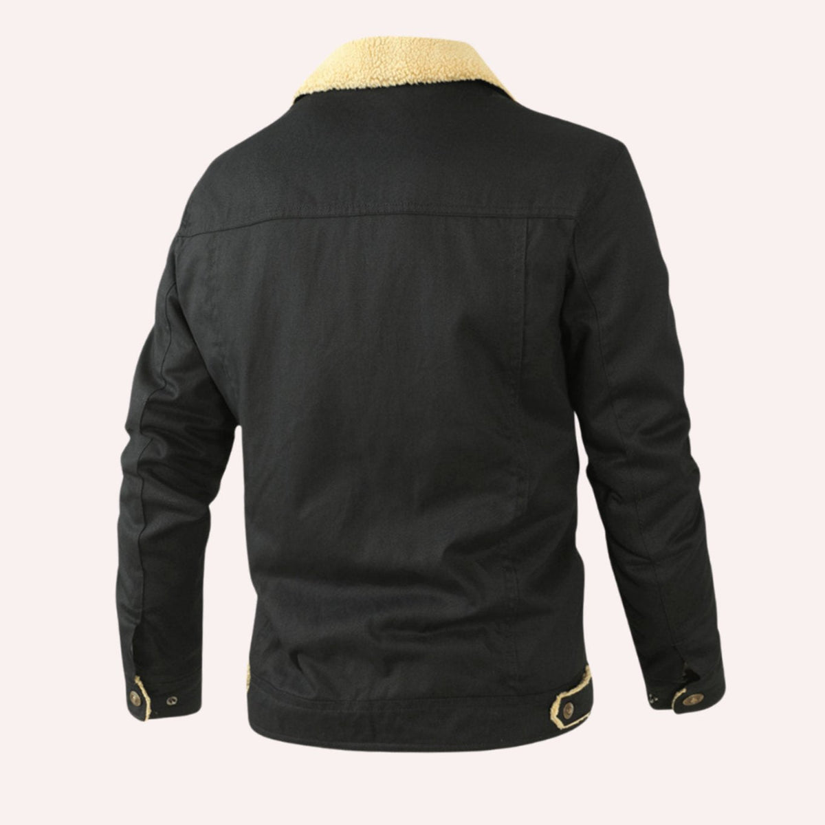 Men's Sherpa-Backed Fleece Snap-Front Cold-Weather Jacket – view 3