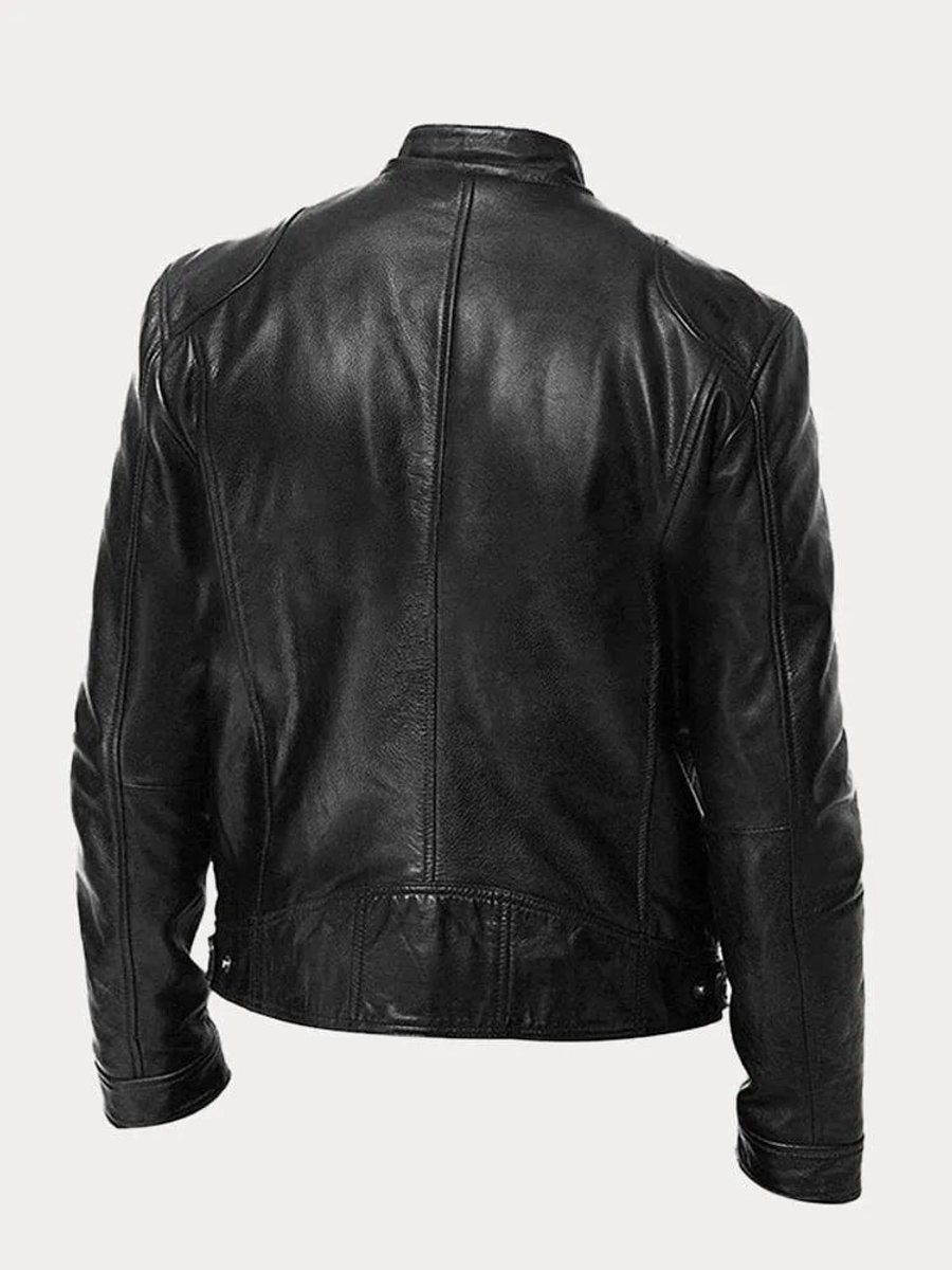 Men's Padded Leather Moto Jacket – view 5