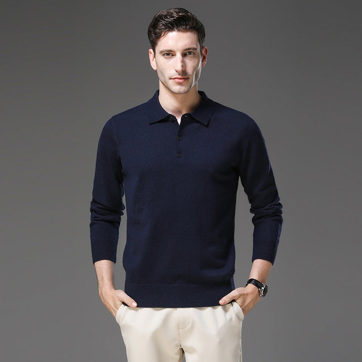 Men's Plush Knit Polo Pullover – view 6