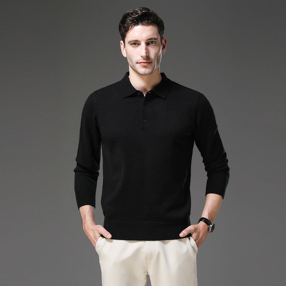 Men's Plush Knit Polo Pullover – view 7