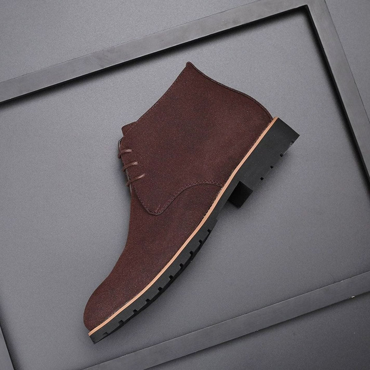 Men's Suede-Finish Chukka Tie-Front Boots – view 3