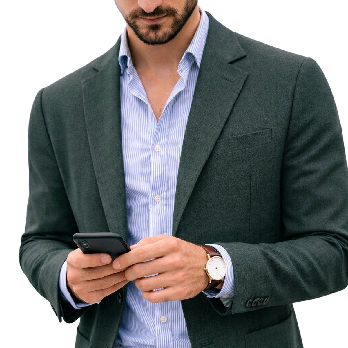 Men's Fitted Knit Notch Lapel Blazer – view 6