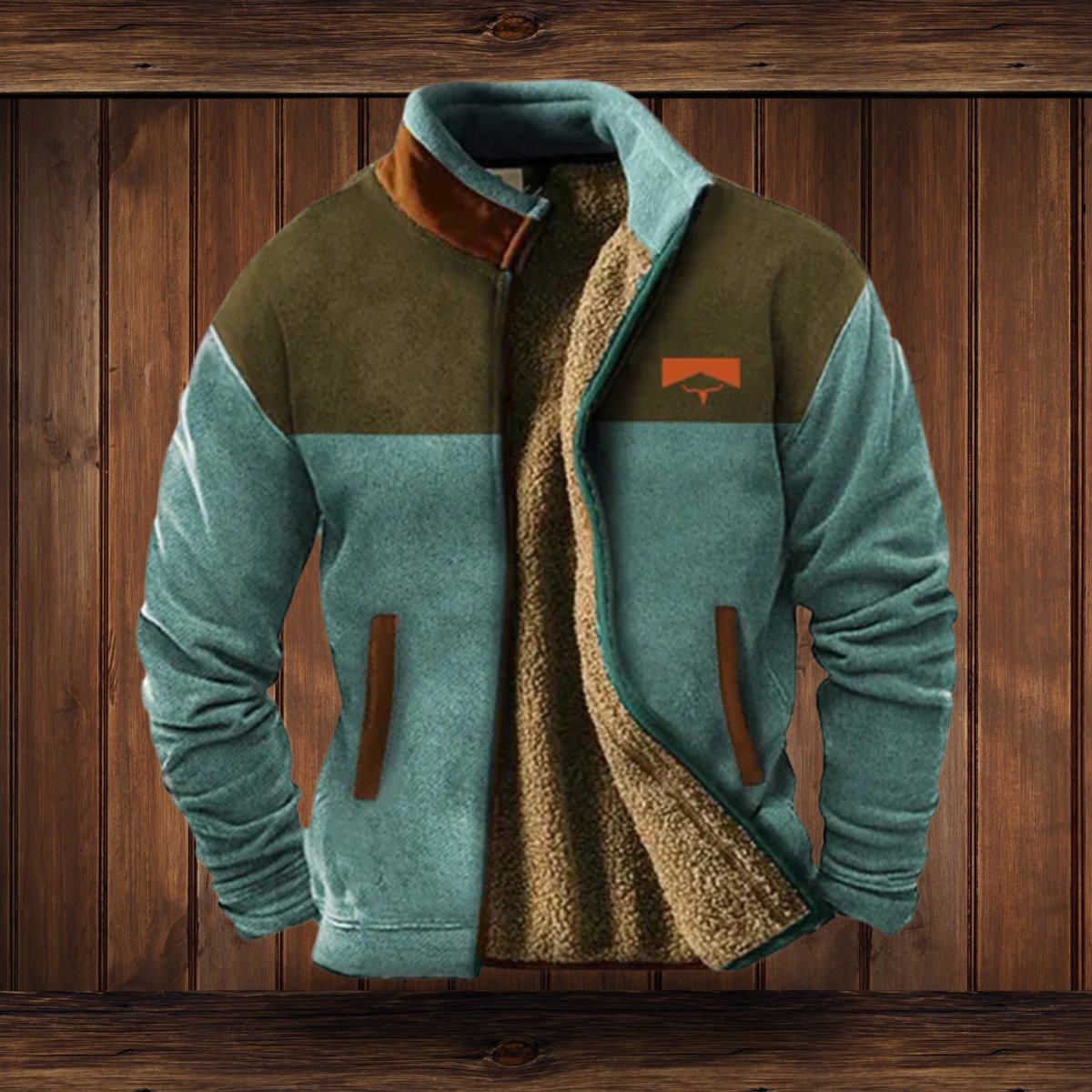 Men's Sherpa-Collar Fleece Bomber Jacket for Layering – view 9