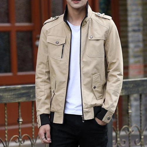 Men's Full-Zip Everyday Bomber Jacket – Khaki