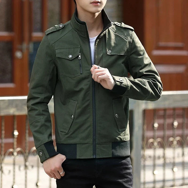 Men's Full-Zip Everyday Bomber Jacket – Green