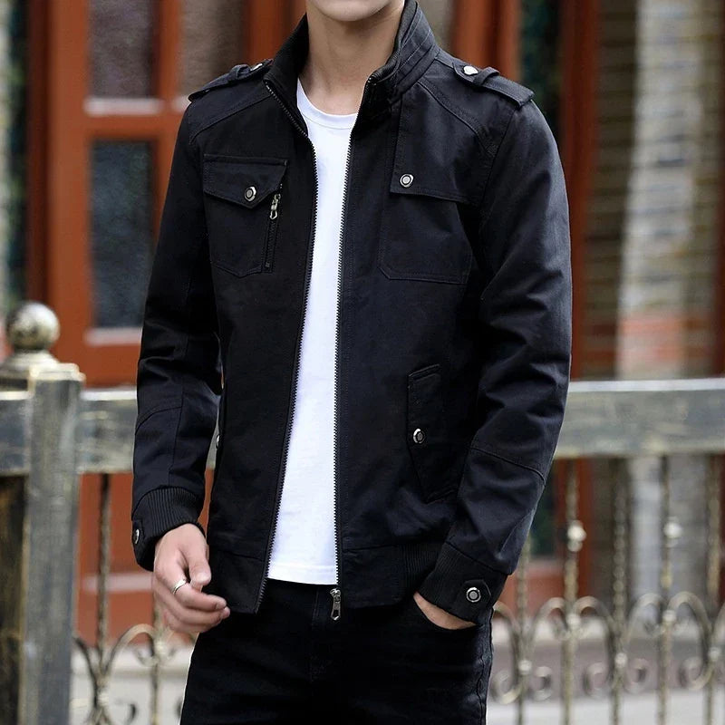Men's Full-Zip Everyday Bomber Jacket – Black