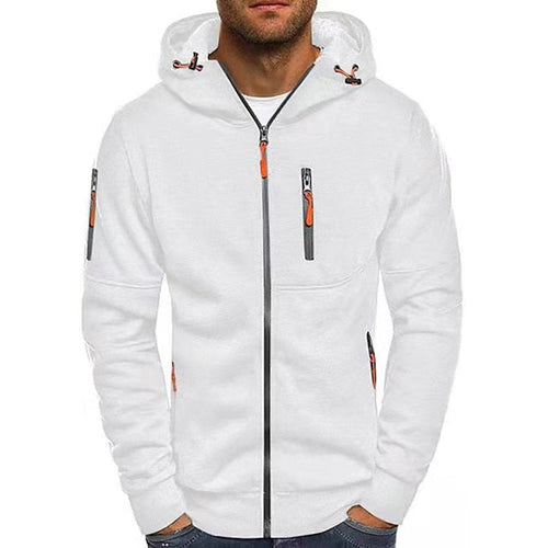 Men's Full-Zip Fleece Hoodie – White