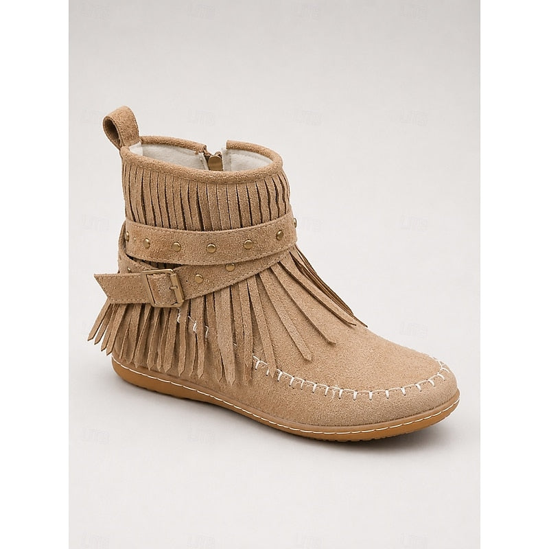 Women's Fringe Moccasin Booties – view 3