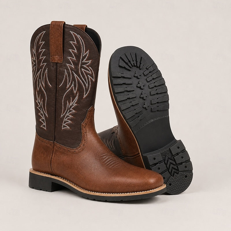 Men's Timeless Two-Tone Western Cowboy Boots – view 6