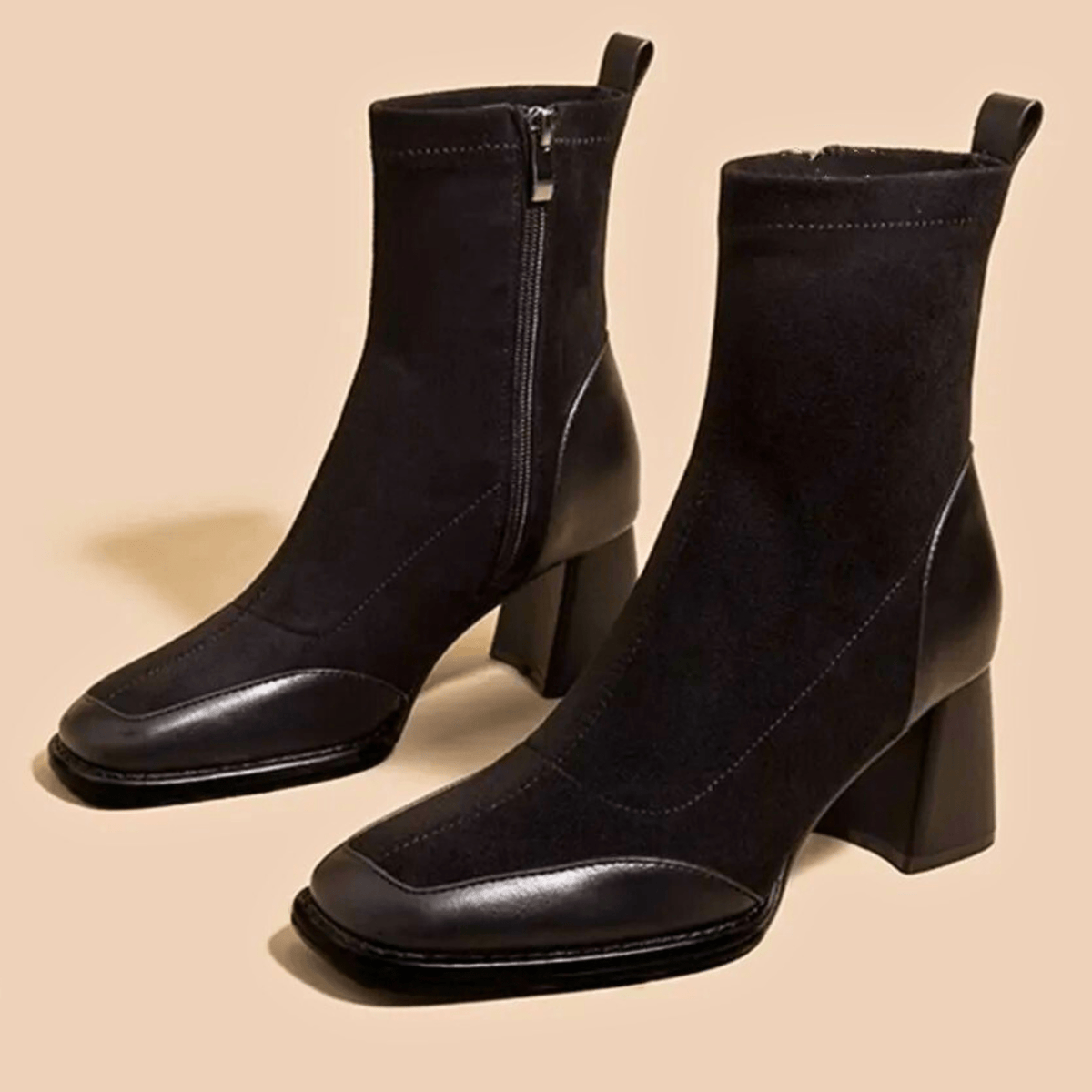 Women's Timeless Block-Heel Booties – Midnight Black