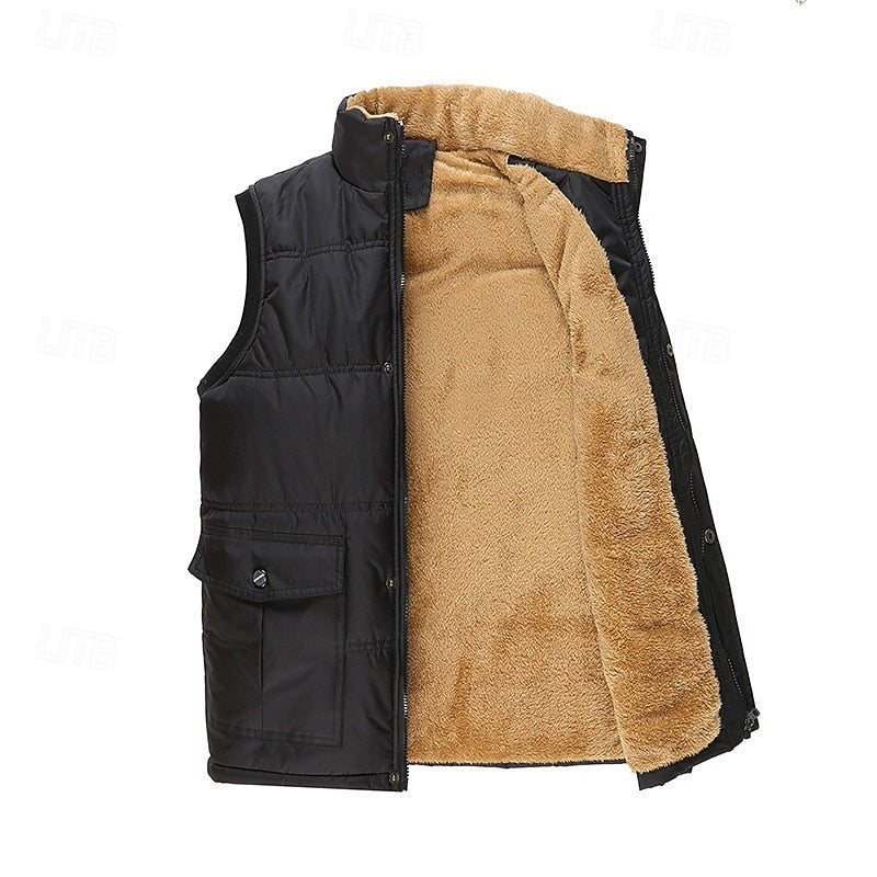 Men's Sherpa-Backed Puffer Vest – view 3