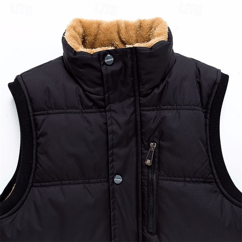 Men's Sherpa-Backed Puffer Vest – view 5