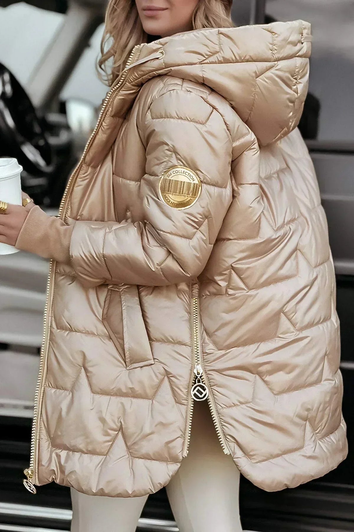 Women's Fitted Thermal-Lined Cold-Weather Coat – view 5