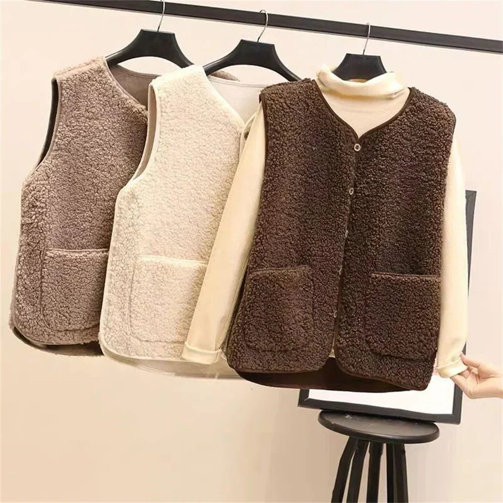 Women's Rib-Knit Button-Up Vest – view 4