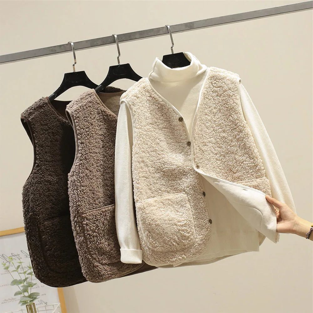 Women's Rib-Knit Button-Up Vest – view 6