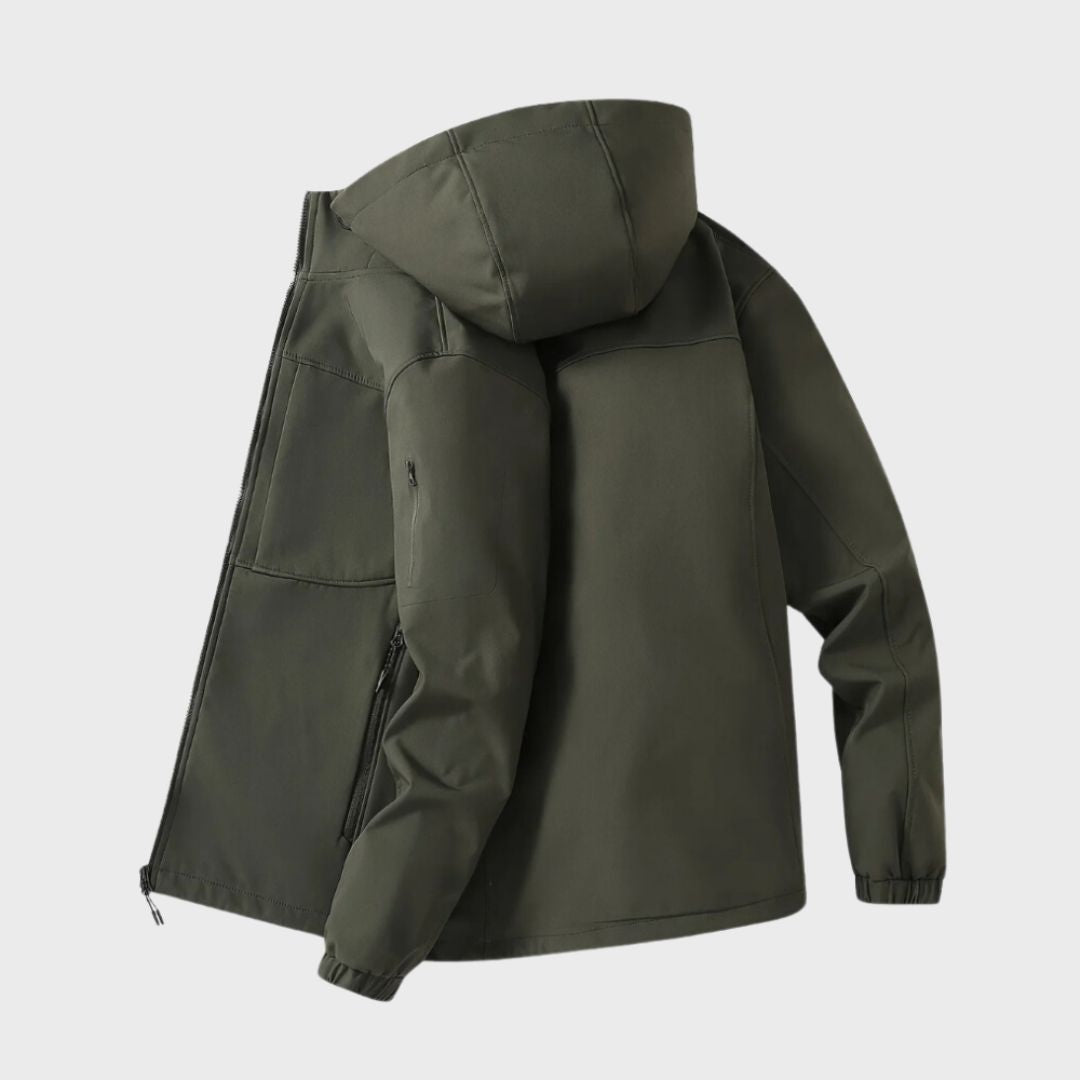 Men's Water-Repellent Hood-Detail Softshell Jacket – view 6