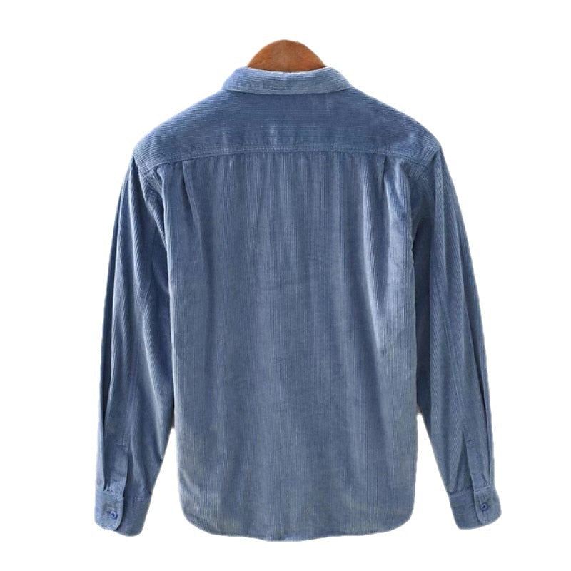 Men's Textured Two-Pocket Button-Up Overshirt for Layering – view 4