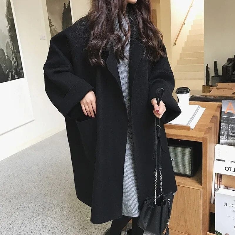 Women's Loose-Fit Wool Blend Trench Coat – view 4