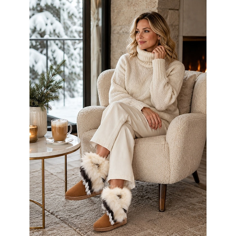 Women's Fluffy-Trim Pull-On Cold-Weather Boots – view 6