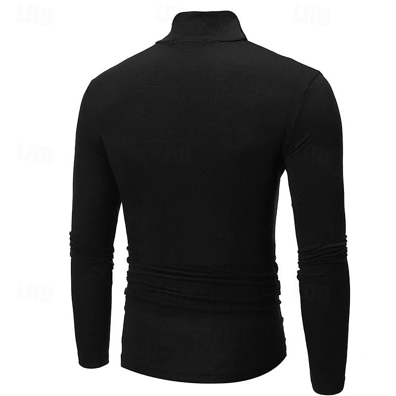 Men's Streamlined Long Sleeve Turtleneck for Layering – view 2